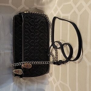 Brighton Black heart embossed bag
